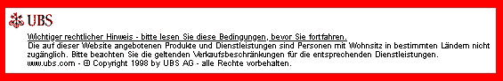 Disclaimer UBS